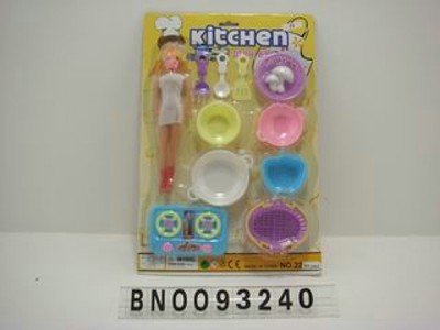 DISHWARE W/DOLL,