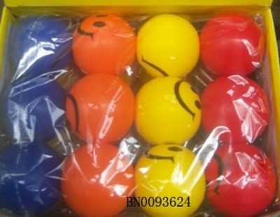 PU 6.3CM 4COLOURS SMAILE FACE,