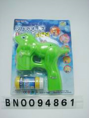 BUBBLE GUN W/FLASHING  1 BOTTLE WATER,
