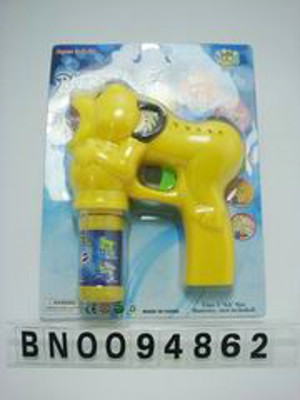 BUBBLE GUN W/ 1 BOTTLE WATER,