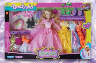 DOLL SET.W/B,