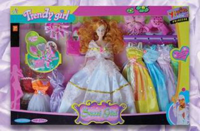 DOLL SET.W/B,