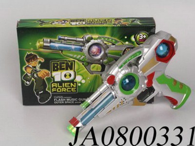 BEN10;TOYS GUN W/SOUND,LIGHT .W/B,