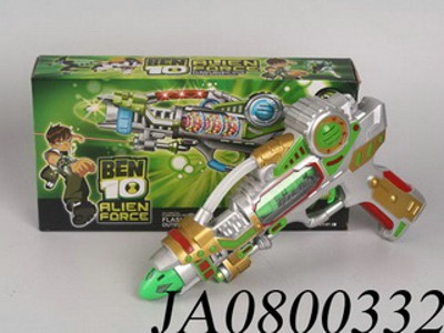 BEN10;TOYS GUN W/SOUND,LIGHT .W/B,