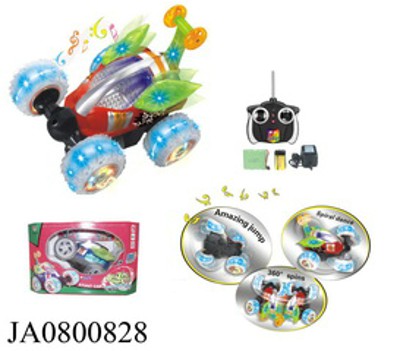STUNT WHEEL CAR WITH LIGHT/MUSIC,
