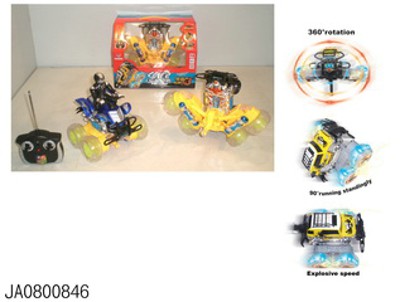 360°SPINS STUNT MOTORCYCLE WITH ROBOT/LIGHT/MUSIC,