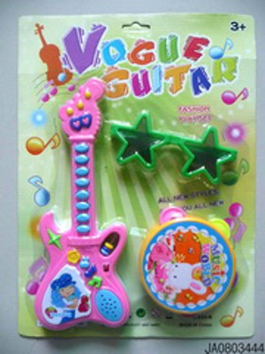GUITAR W/GLASSES,TIMBREL,