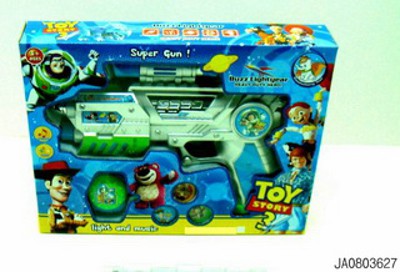 TOY STORY 3 GUN W/SOUND INFRARED RAY AND TOY STORY 3 SHOOT GAMEW/MUSIC AND LIGHT,