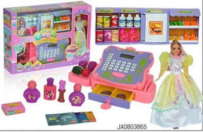 B/O CASH REGISTER W/MUSIC,LIGHT ，DOLL,