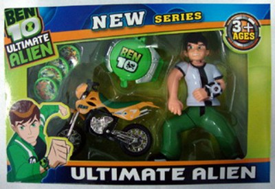 BEN10 MAN SET W/WATCH AND SLIDE SERISE MOTORCYCLE,