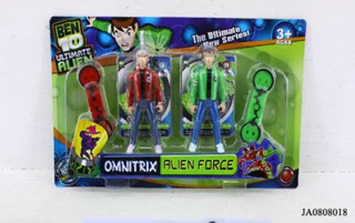 BEN10 SHOOT GAME W/SKATEBOARDING PEOPLE AND DOLL CARDS,