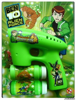 BUBBLE GUN W/ TWO BOTTLE WATER,