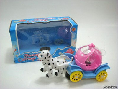 B/O DOG PULL CAR  W/MUSIC AND 72 FLASH LIGHT,
