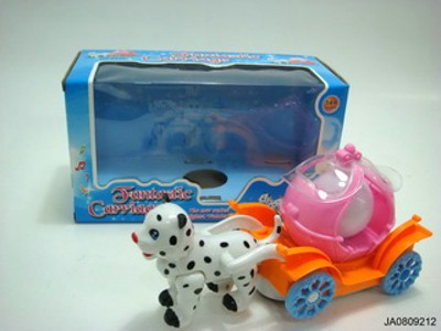 B/O DOG PULL CAR W/7 COLOUR LIGHT,