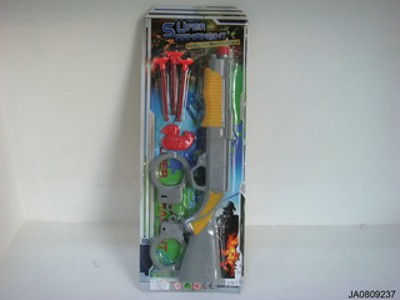 SILVERY SOFT BULLET GUN SET,