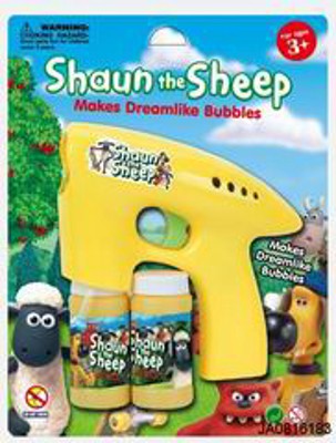 SHAUN THE SHEEP GUN W/ 2 BOTTLE WATER,