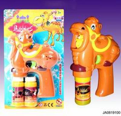 CAMEL B/O BUBBLE GUN W/LIGHT,