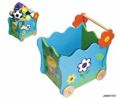 WOODEN BOX W/DOLL,