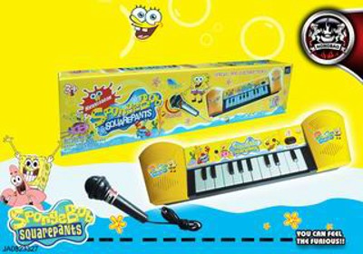 SPONGEBOB ELECTRONIC ORGAN W/MICROPHONE,