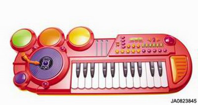 ELECTRONIC ORGAN W/MUSIC,HEADSET,