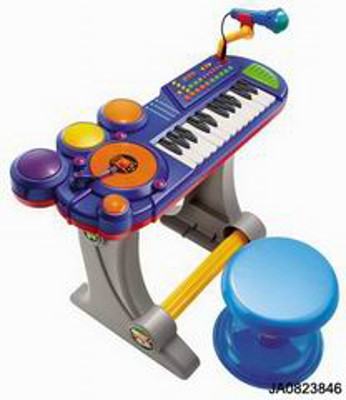 ELECTRONIC ORGAN W/MUSIC,HEADSET,