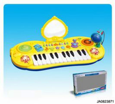 ELECTRONIC ORGAN W/MUSIC AND LIGHT,MICROPHONE,