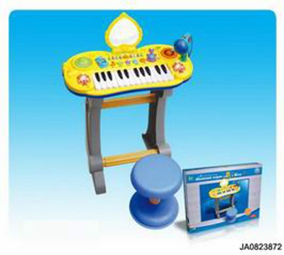 ELECTRONIC ORGAN W/MUSIC AND LIGHT,MICROPHONE,