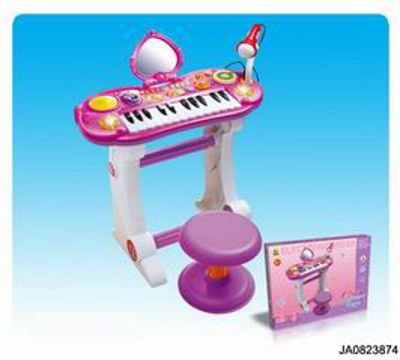 ELECTRONIC ORGAN W/MUSIC AND LIGHT,MICROPHONE,