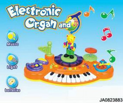 ELECTRONIC ORGAN W/MUSIC AND LIGHT,