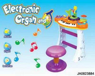 ELECTRONIC ORGAN W/MUSIC AND LIGHT,