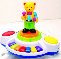 ELECTRONIC ORGAN W/MUSIC AND LIGHT,