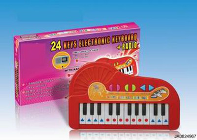 24 KEYS MULTIFUNCTION ELECTRONIC ORGAN W/RADIO,