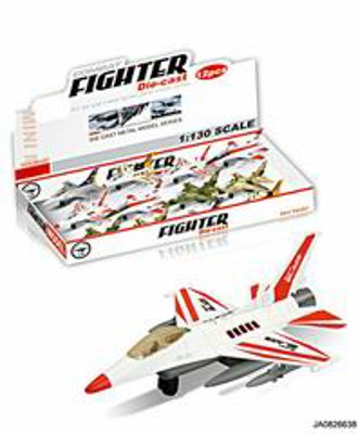 1:130 METAL PULL BACK F-16 FIGHTER PLANE 12PCS,