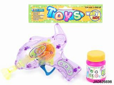 FRICTION BUBBLE GUN W/FLASH LIGHT,
