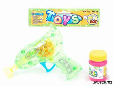 FRICTION BUBBLE GUN W/FLASH LIGHT,