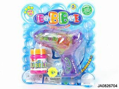 FRICTION BUBBLE GUN W/FLASH LIGHT,