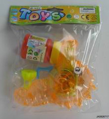 FRICTION BUBBLE GUN W/FLASH LIGHT,
