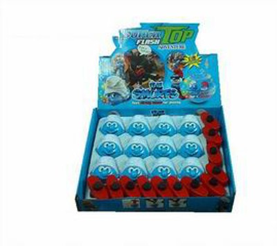 WIND UP TOP W/MUSIC,FLASHLIGHT（12PCS),