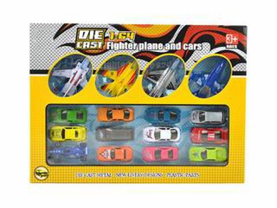METAL SLIDE PLANE AND CAR,