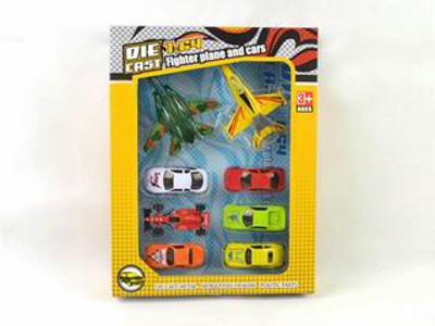 METAL SLIDE PLANE AND CAR,