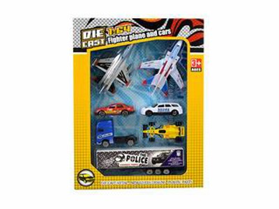 METAL SLIDE PLANE AND CAR,