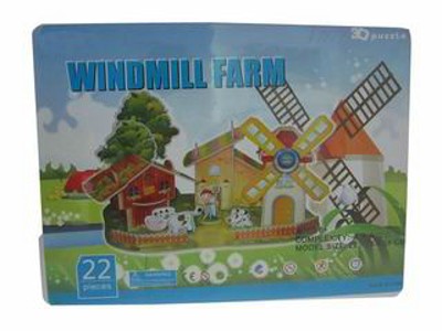 BIG 4 SLICE 3D PUZZLE WINDMILL FARM,
