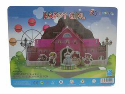 BIG 4 SLICE 3D PUZZLE HAPPY GIRL,