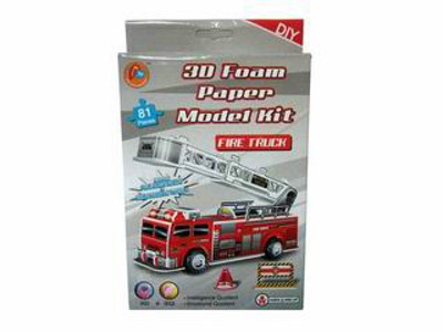 3D FOAM PAPER MODEL KIT FIRE TRUCK,