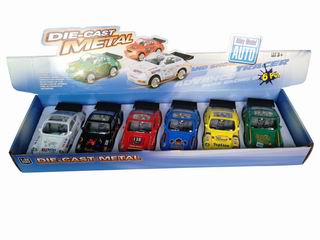 METAL PULL BACK CAR （6PCS),