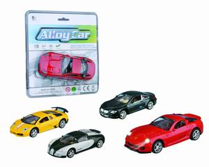 METAL PULL BACK CAR W/LIGHT,