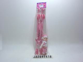 BABY HANDCART W/DOLL,
