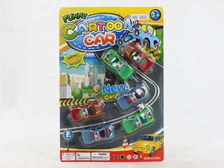 SLIDE POLICE CAR 6PCS,