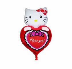 HER HEART KITTY BALLOON,