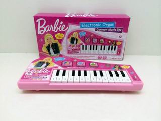 BARBIE ELECTRONIC ORGAN W/MUSIC & LIGHT,